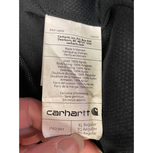 Carhartt Storm Defender Shoreline Hooded Work Jacket RL Carriers Waterproof XL - Picture 15 of 16